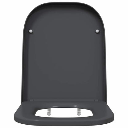 Sedile del WC con rilascio rapido Antracite 44.5 x 35 x 3.6 cm
