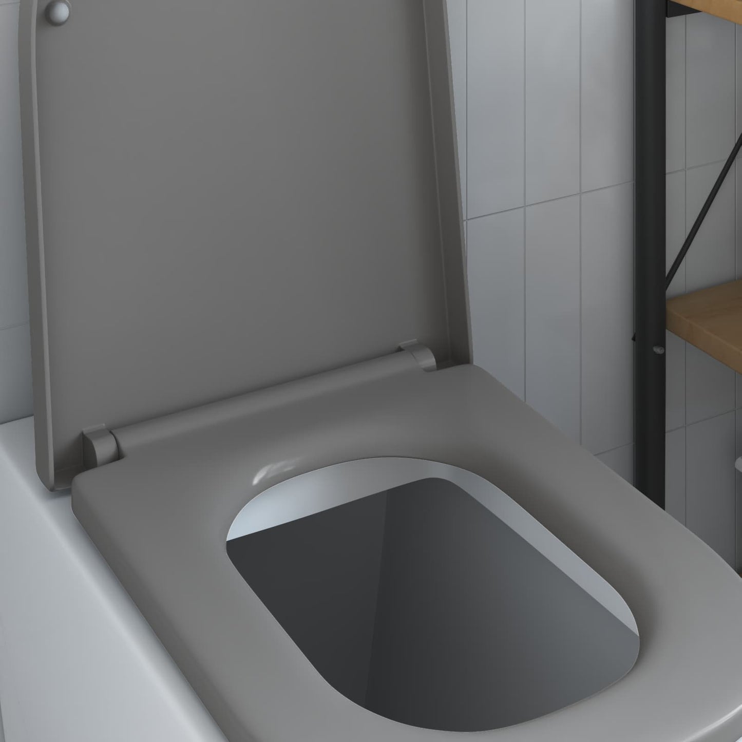 Sedile del WC Grigio 47,5 x 35 x 3,6 cm Duroplast | homemem39