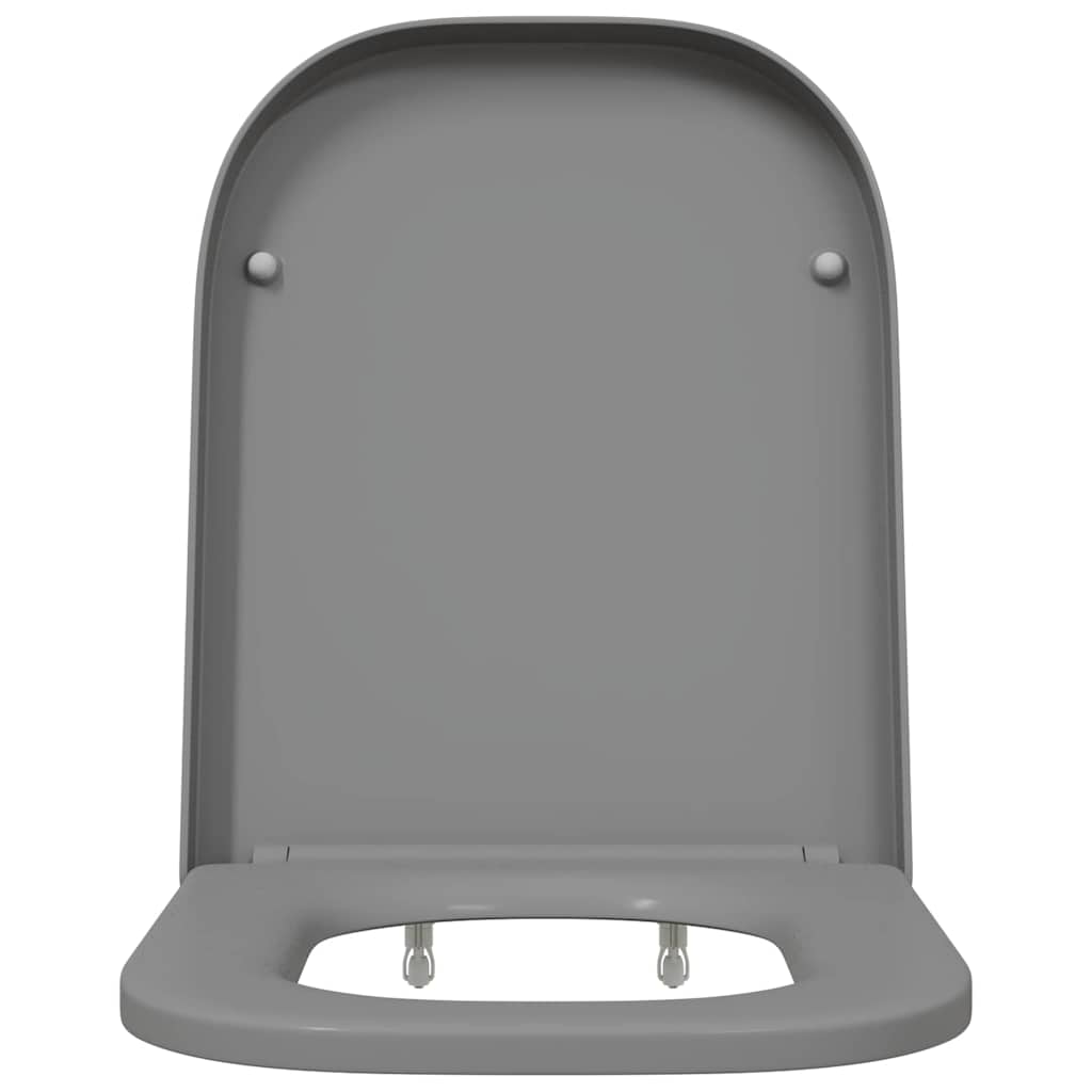 Sedile del WC con rilascio rapido Grigio 44.5 x 35 x 3.6 cm