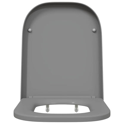 Sedile del WC con rilascio rapido Grigio 44.5 x 35 x 3.6 cm