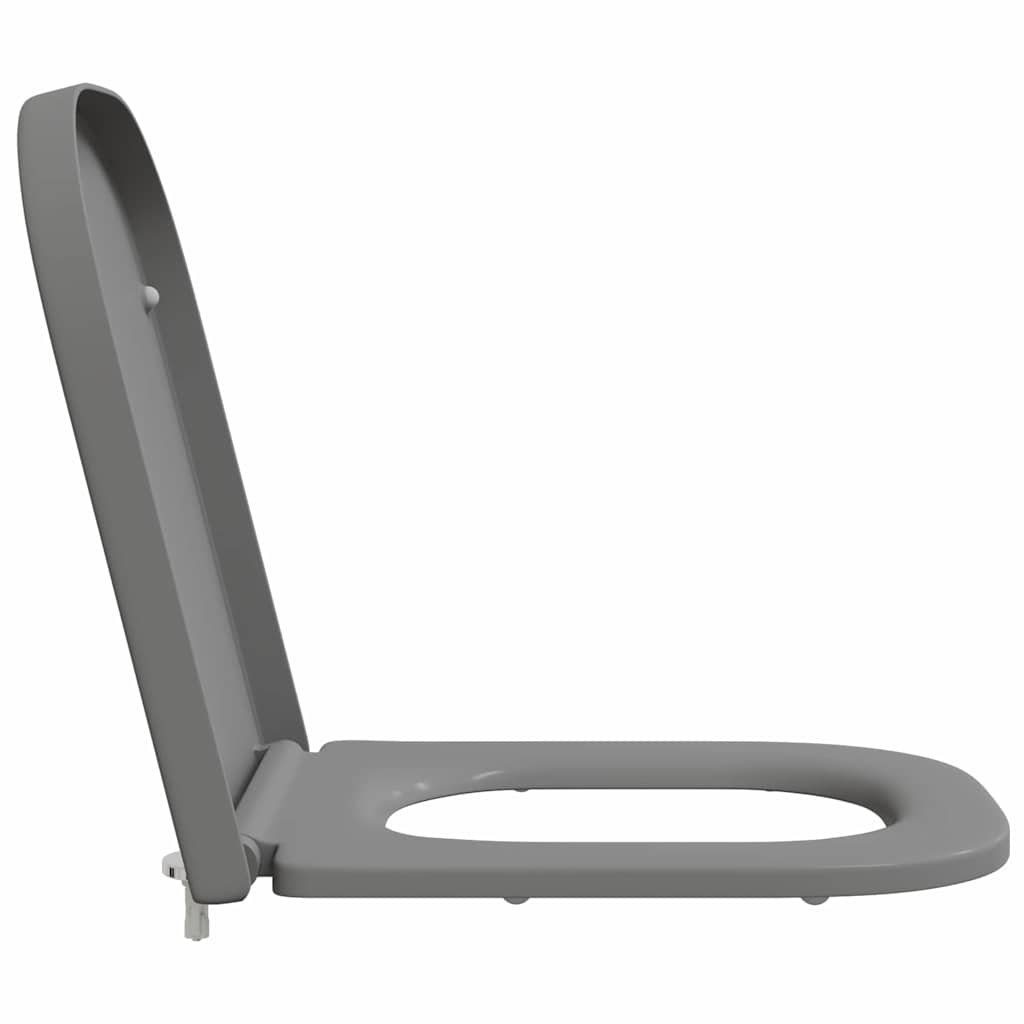 Sedile del WC con rilascio rapido Grigio 44.5 x 35 x 3.6 cm