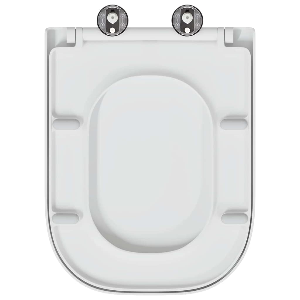 Sedile del WC con rilascio rapido Bianco 44.5 x 35 x 3.6 cm