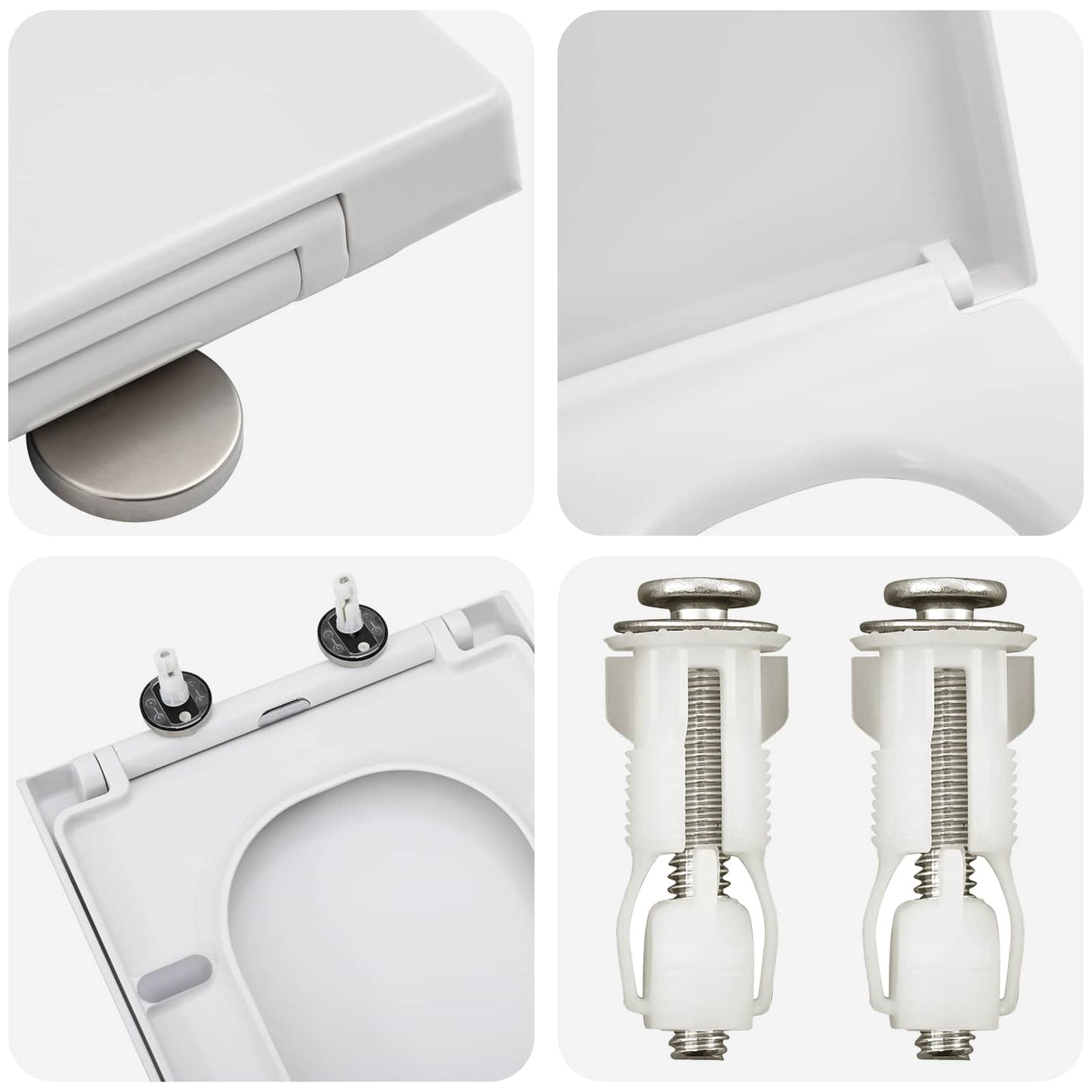 Sedile del WC Bianco 47,5 x 35 x 3,6 cm Duroplast