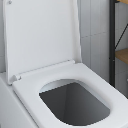 Sedile del WC con rilascio rapido Bianco 44.5 x 35 x 3.6 cm