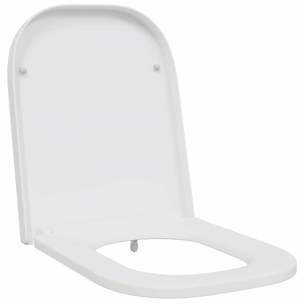Sedile del WC con rilascio rapido Bianco 44.5 x 35 x 3.6 cm