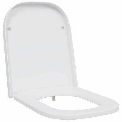 Sedile del WC con rilascio rapido Bianco 44.5 x 35 x 3.6 cm