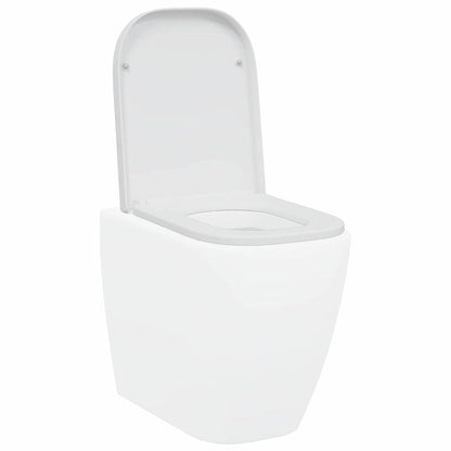 Sedile del WC con rilascio rapido Bianco 44.5 x 35 x 3.6 cm
