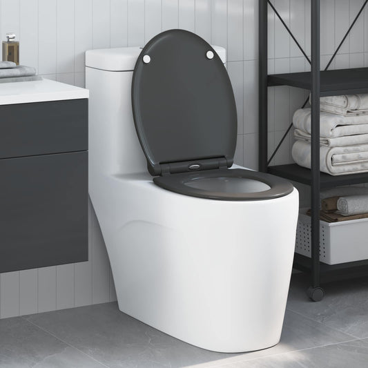 Sedile del WC Antracite 47 x 37,5 x 3,8 cm Duroplast | homemem39