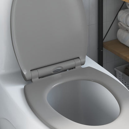 Sedile del WC con rilascio rapido Grigio 45.5 x 37.5 x 3.8 cm