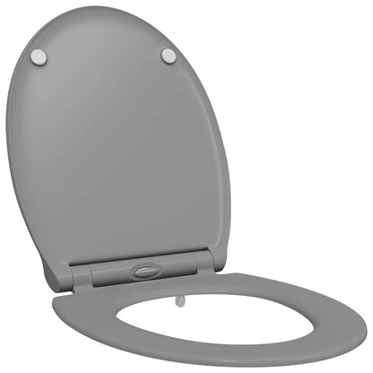 Sedile del WC con rilascio rapido Grigio 45.5 x 37.5 x 3.8 cm