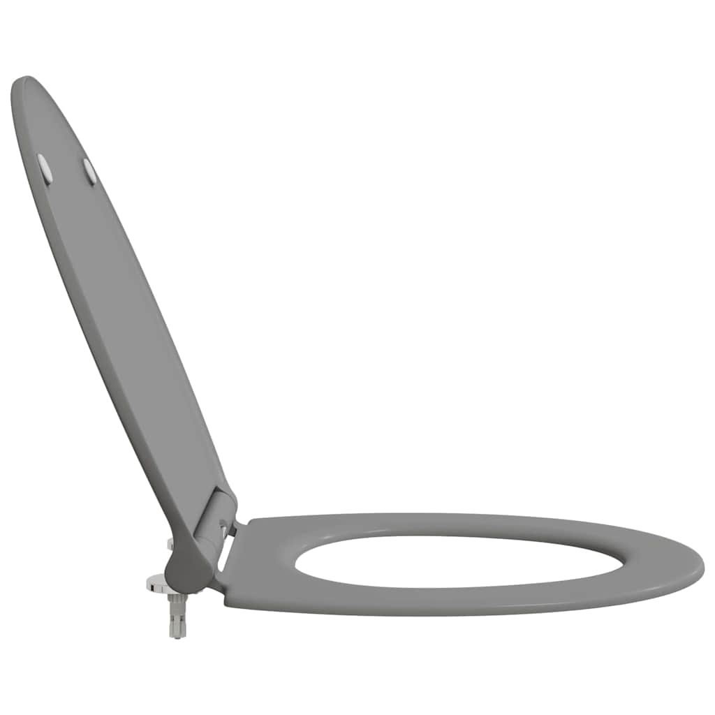 Sedile del WC con rilascio rapido Grigio 45.5 x 37.5 x 3.8 cm