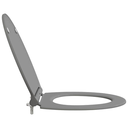 Sedile del WC con rilascio rapido Grigio 45.5 x 37.5 x 3.8 cm
