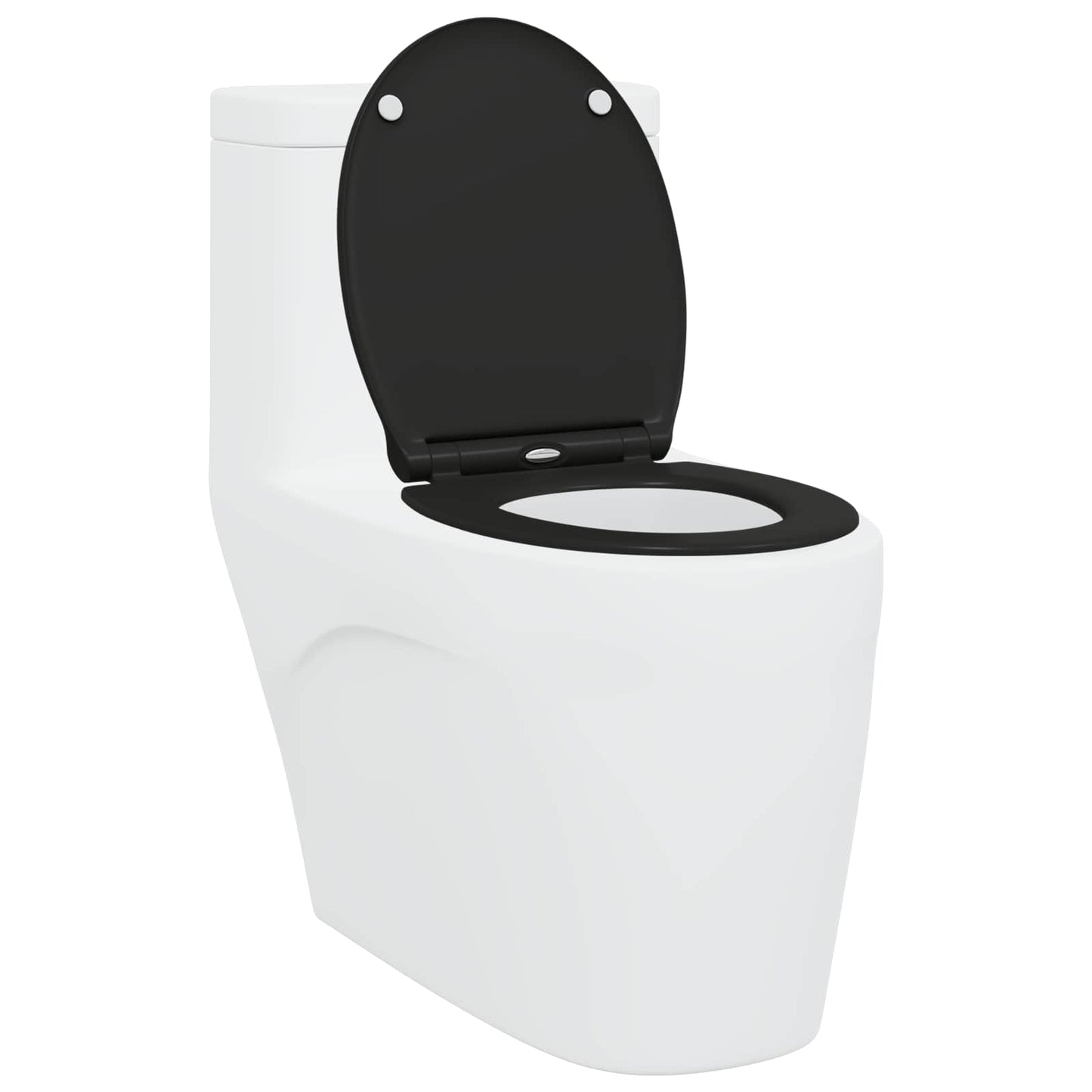 Sedile del WC Nero 45,5 x 37,5 x 3,8 cm Duroplast