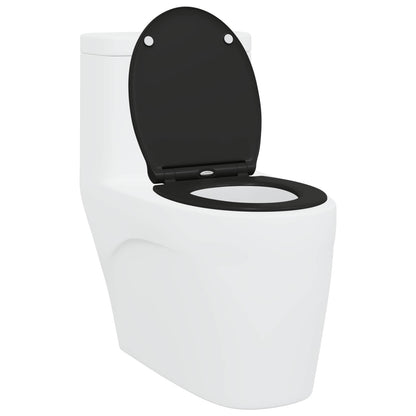 Sedile del WC Nero 45,5 x 37,5 x 3,8 cm Duroplast