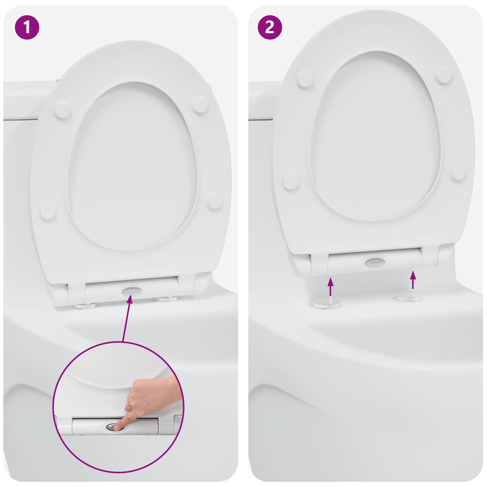 Sedile del WC Bianco 47 x 37,5 x 3,8 cm Duroplast | homemem39