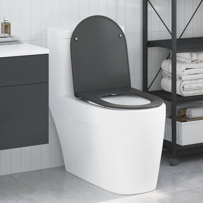 Sedile del WC con rilascio rapido Antracite 44 x 36.4 x 3.4 cm