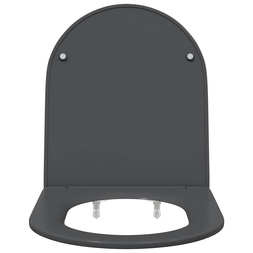 Sedile del WC con rilascio rapido Antracite 44 x 36.4 x 3.4 cm