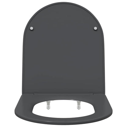 Sedile del WC con rilascio rapido Antracite 44 x 36.4 x 3.4 cm