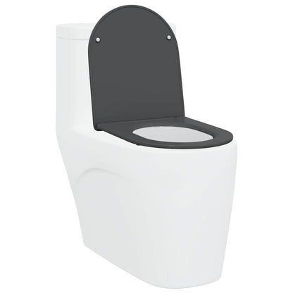 Sedile del WC con rilascio rapido Antracite 44 x 36.4 x 3.4 cm