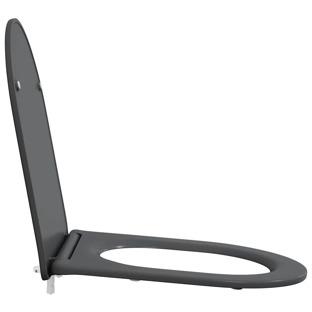 Sedile del WC con rilascio rapido Antracite 44 x 36.4 x 3.4 cm