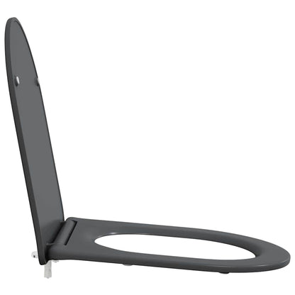 Sedile del WC con rilascio rapido Antracite 44 x 36.4 x 3.4 cm