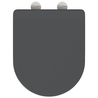 Sedile del WC con rilascio rapido Antracite 44 x 36.4 x 3.4 cm