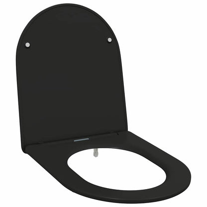 Sedile del WC con rilascio rapido Nero 44 x 36.4 x 3.4 cm