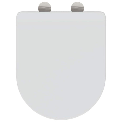 Sedile del WC con rilascio rapido Bianco 44 x 36.4 x 3.4 cm