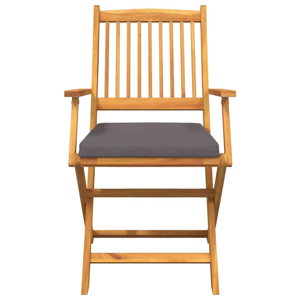 Sedia pieghevole con cuscino 6 pcs Grigio 49 x 57.5 x 92cm