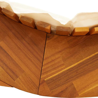 Lettino da sole con cuscino 2 pcs Marrone 60 x 154 x 74cm