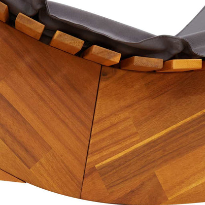 Lettino da sole con cuscino 2 pcs Marrone 60 x 154 x 74cm