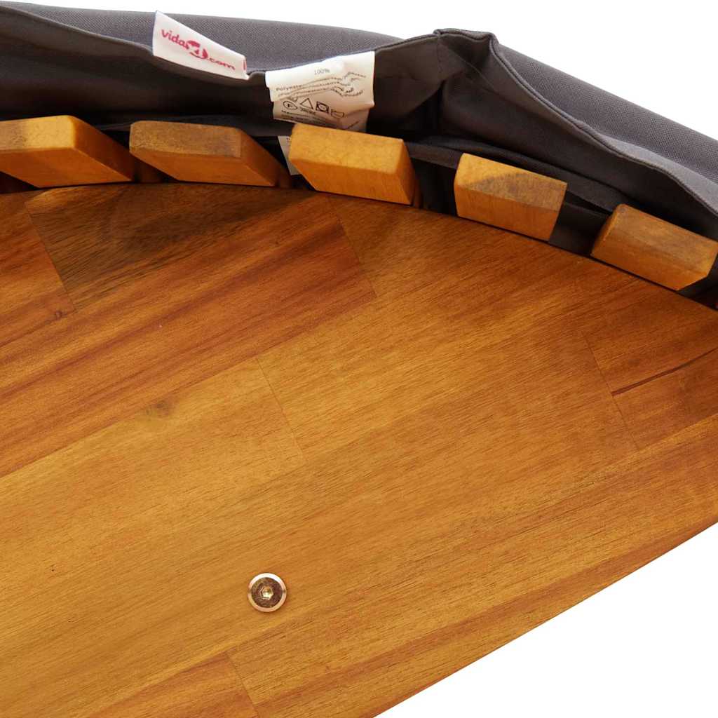 Lettino da sole con cuscino 2 pcs Marrone 60 x 154 x 74cm