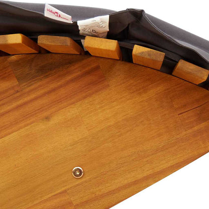 Lettino da sole con cuscino 2 pcs Marrone 60 x 154 x 74cm