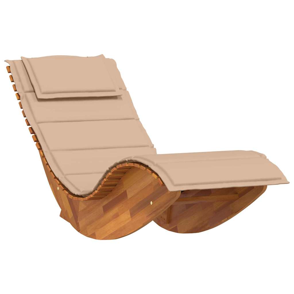 Lettino da sole 2 pcs Marrone Legno di Acacia Massello | homemem39