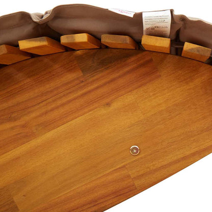 Lettino da sole 2 pz Legno di Acacia Massello Marrone