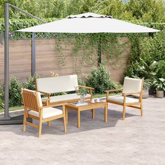 Set Divano da Giardino 4 pcs Marrone 120 x 65,5 x 79 cm
