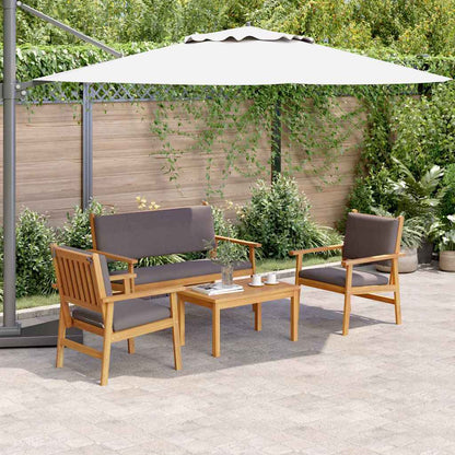 Set Divano da Giardino con cuscino 4 pcs Marrone 75 x 45 x 38cm