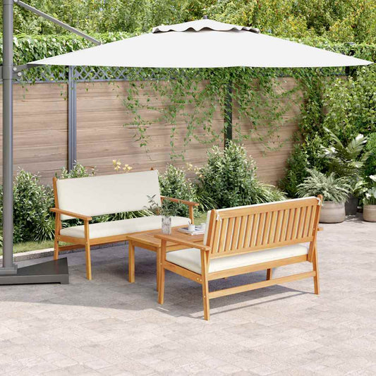 Set Divano da Giardino 3 pcs Marrone 120 x 65,5 x 79 cm