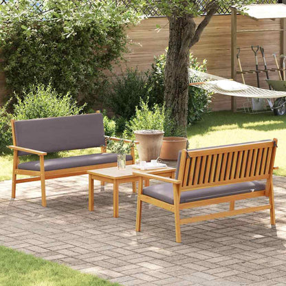 Set Divano da Giardino con cuscino 3 pcs Marrone 75 x 45 x 38cm