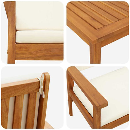 Set Divano da Giardino 5 pz 4-Numero di posti Marrone
