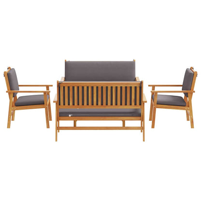 Set Divano da Giardino con cuscino 5 pcs Marrone 75 x 45 x 38cm