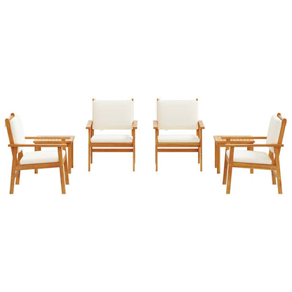 Set Divano da Giardino 6 pcs Marrone Legno di Acacia Massello | homemem39