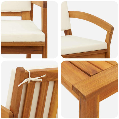 Set bistrot con cuscino 3 pcs Marrone Poliestere