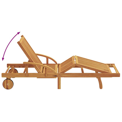 Lettino da sole con cuscino 2 pcs Rosso 200 x 67 x 84cm