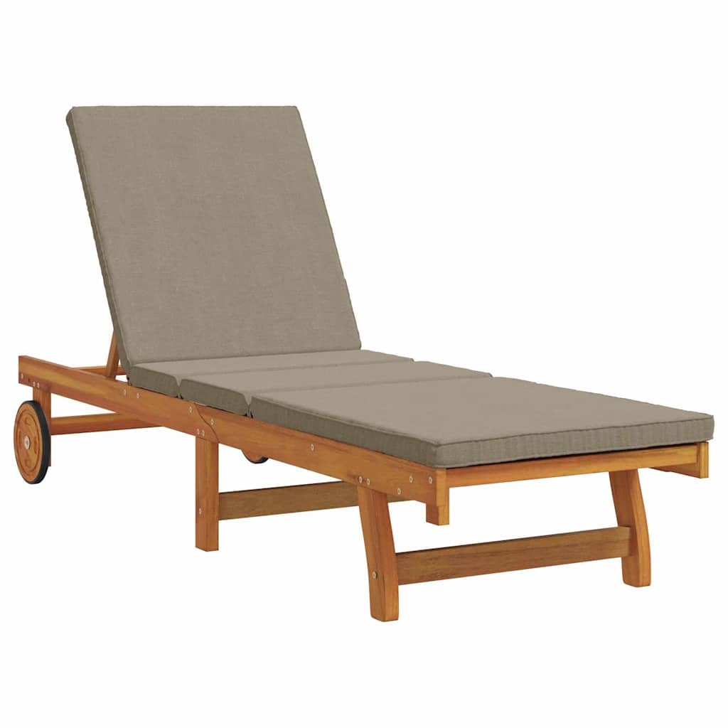 Lettino da sole 2 pcs Marrone Legno di Acacia Massello | homemem39