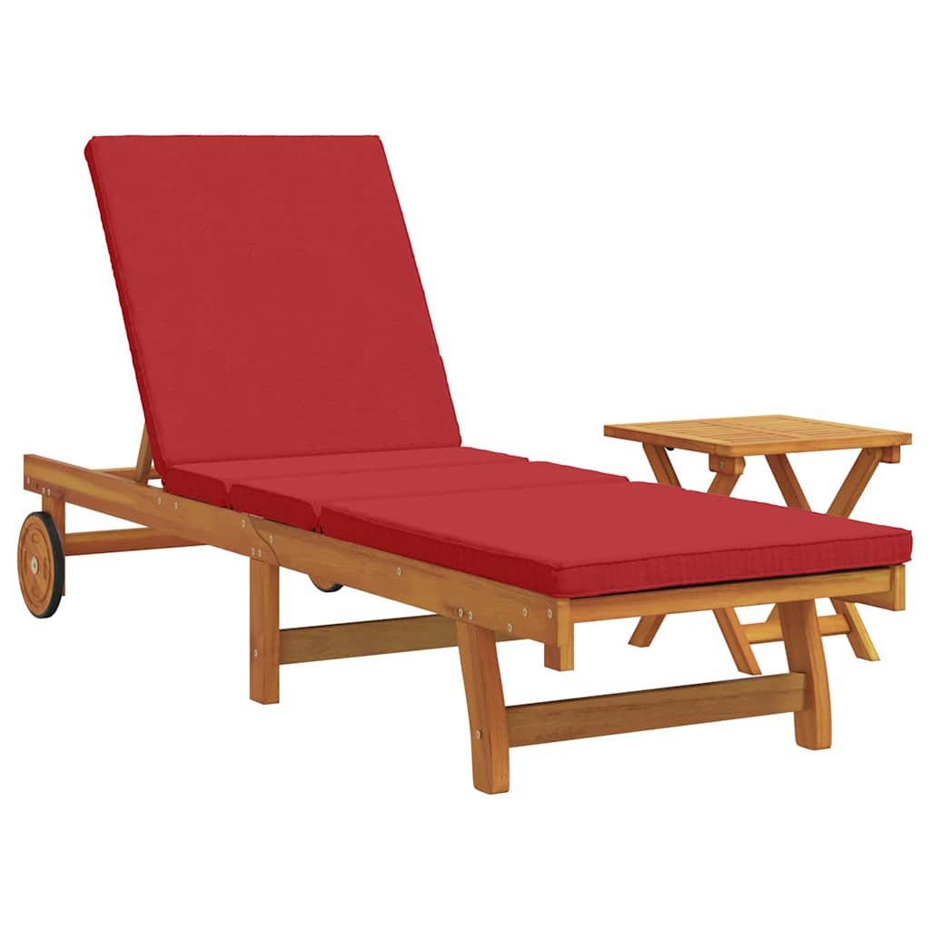 Lettino da sole 2 pcs Marrone Legno di Acacia Massello | homemem39