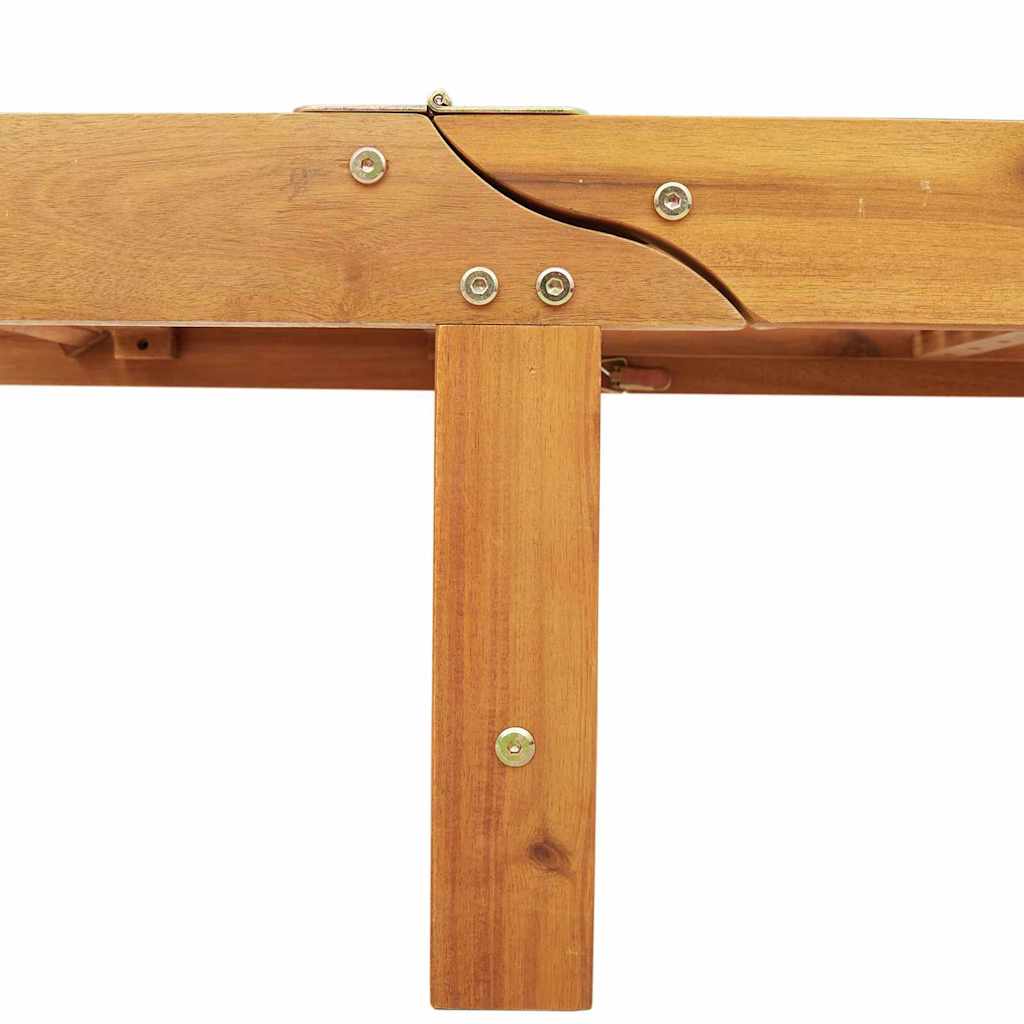 Lettino da sole 3 pcs Marrone Legno di Acacia Massello | homemem39