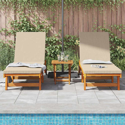 Lettino da sole 3 pcs Marrone Legno di Acacia Massello | homemem39