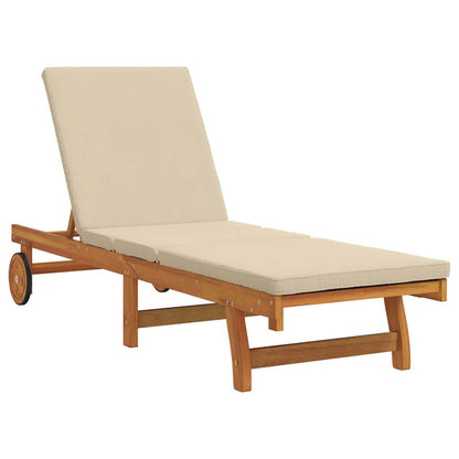 Lettino da sole 3 pcs Marrone Legno di Acacia Massello | homemem39