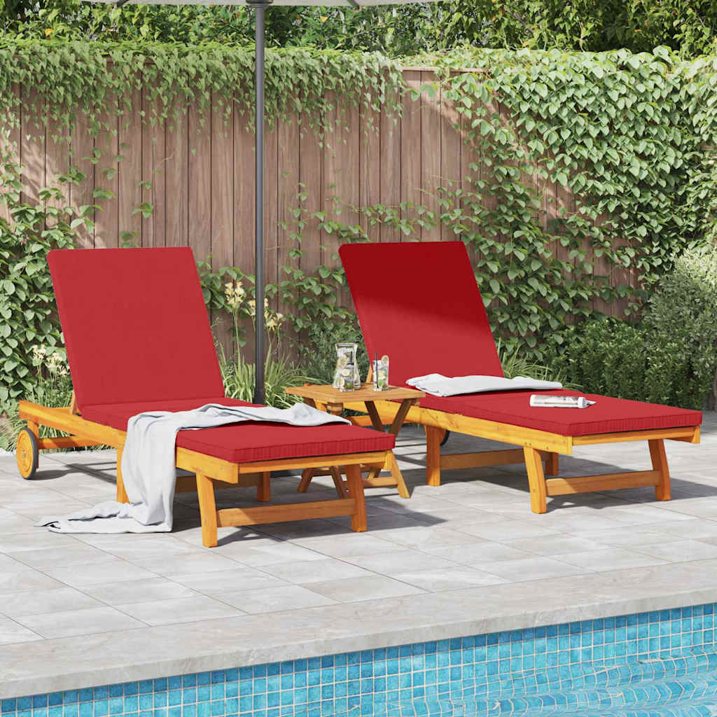 Lettino da sole 3 pcs Marrone Legno di Acacia Massello | homemem39